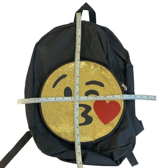 Kids Backpack‎ Kiss Face Emoji School ,Gym ,Sleep Over Swim B72Q - Picture 6 of 7